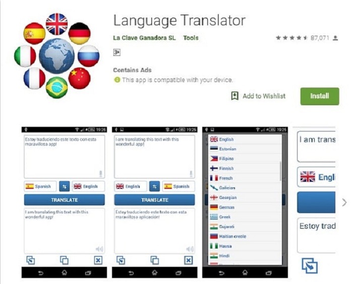 Language Translator - ứng dụng phiên dịch phổ biến