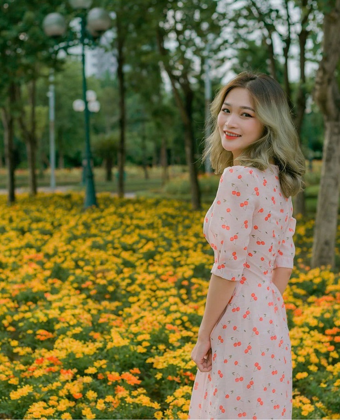 Địa điểm vui chơi trẻ em ở Quận Cầu Giấy Hà Nội - Công viên Cầu Giấy có khu vườn hoa cực đẹp