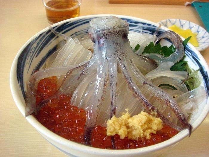 Mực giãy dụa, món ăn Nhật khiến du khách choáng váng khi thưởng thức 
