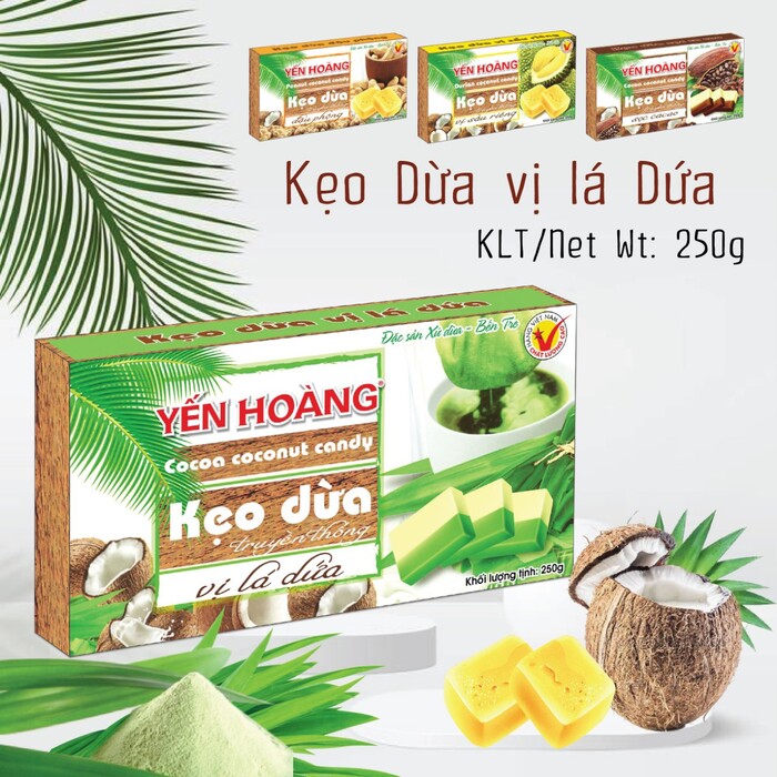 Hãng kẹo dừa Bến Tre ngon - Kẹo dừa Yến Hoàng