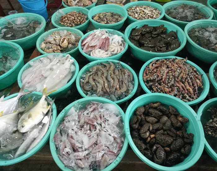 khu chợ hải sản lý tưởng ở Sài Gòn