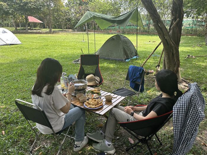 cắm trại dã ngoại ở Nông Trang Xanh Green Noen 