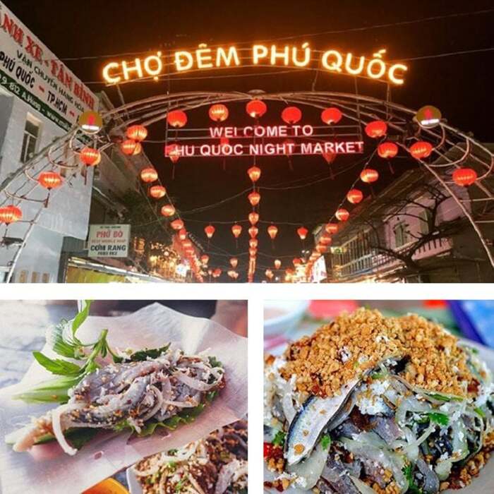 quán gỏi cá trích ngon nổi tiếng ở Phú Quốc - Chợ đêm Phú Quốc
