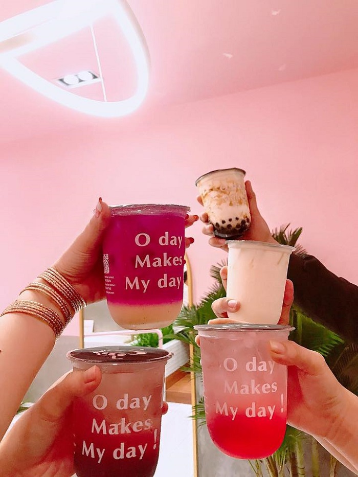 cà phê màu hồng
