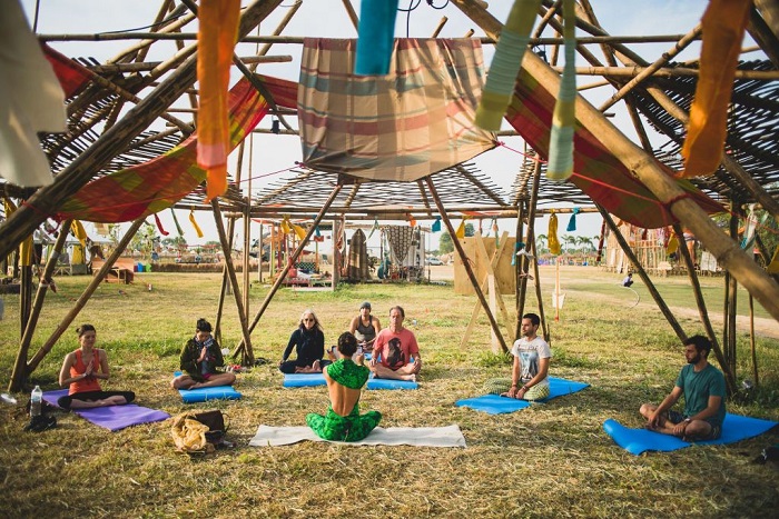 Khu vực tập yoga tập thể