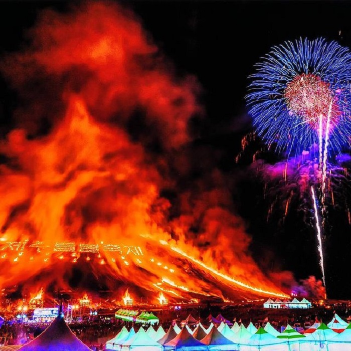 Lễ hội lửa Jeju lễ hội mùa đông ở Hàn Quốc