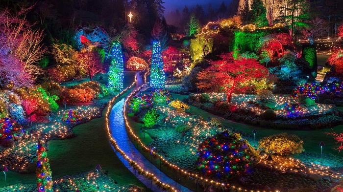 Du khách lựa chọn du lịch Giáng sinh ở Canada đừng nên bỏ lỡ Butchart Garden tại thành phố Victoria
