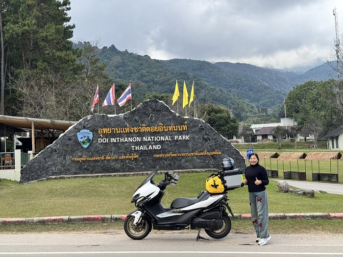 Nhiều người chọn phượt xe máy tới Vườn Quốc gia Doi Inthanon Thái Lan